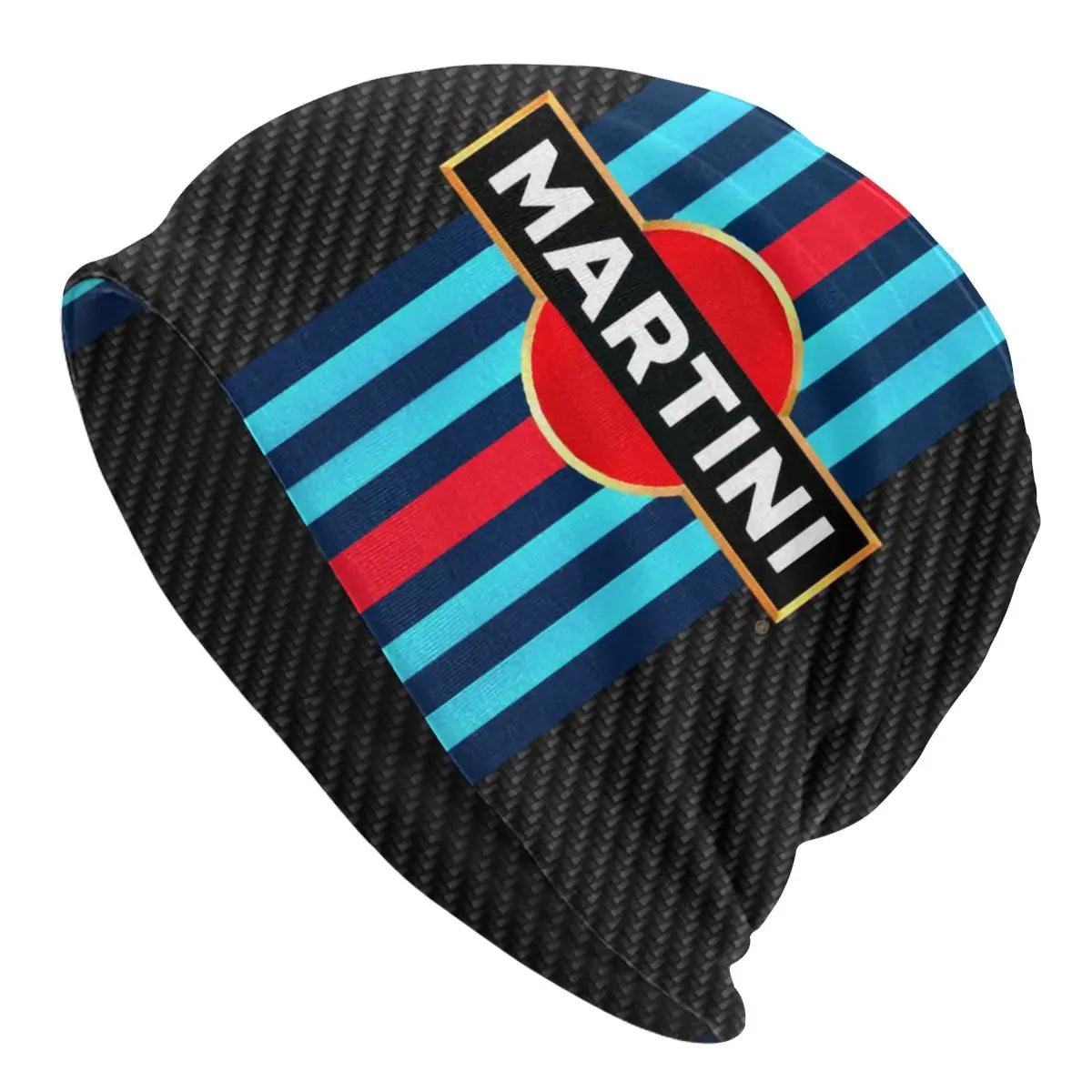 Martini Carbon Cool: Ultra-Thin Racing Skullies for Men & Women - Premium unisex beanie from Lizard Vigilante - Just $20.88! Shop now at Lizard Vigilante