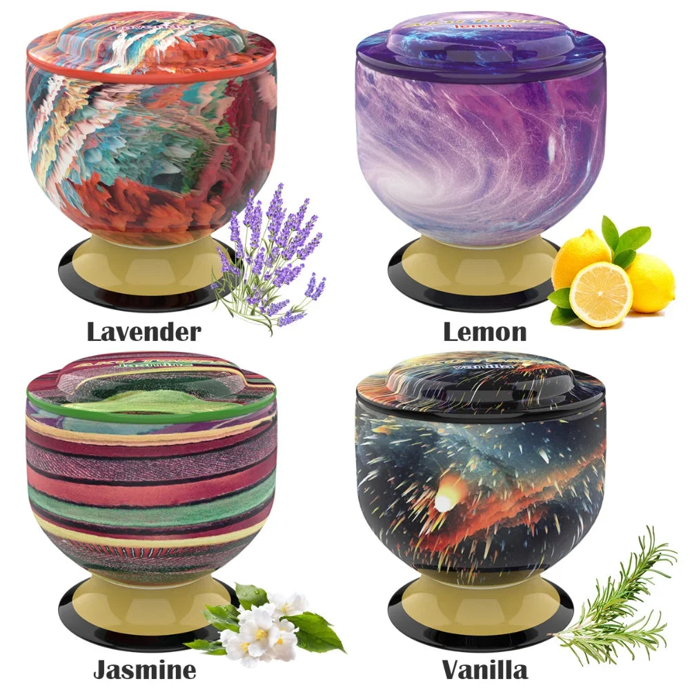 Natural Smokeless Soy Wax Candle in Iron Tin, Champagne Flute Style - Home Fragrance Gift for Birthday Christmas Handmade