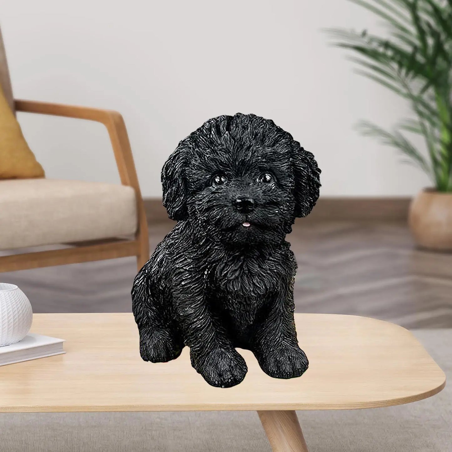 Creative Dog Figurine Statue Sculpture Crafts Collection for Living Room Desktop Office Decor Ornament Kids Gift