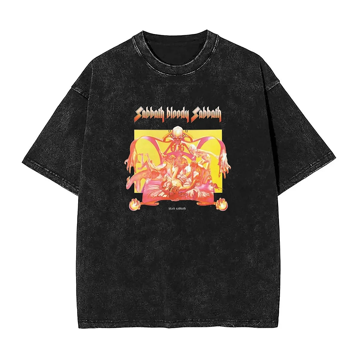 Black Tee Sabbath Streetwear T-Shirts Summer O Neck Harajuku Tee Shirt Oversized Tops - Premium T-Shirt from Lizard Vigilante - Just $25.99! Shop now at Lizard Vigilante