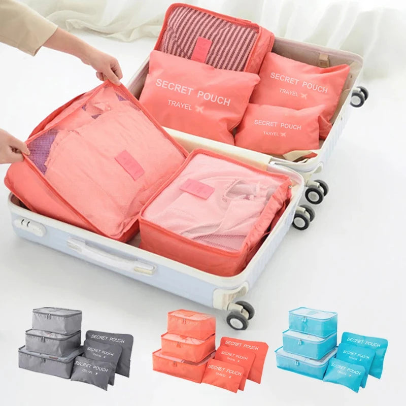 6 Pcs/Set Travel Storage Bag – Organize Your Adventures - Premium storage bag from Lizard Vigilante - Just $19.88! Shop now at Lizard Vigilante