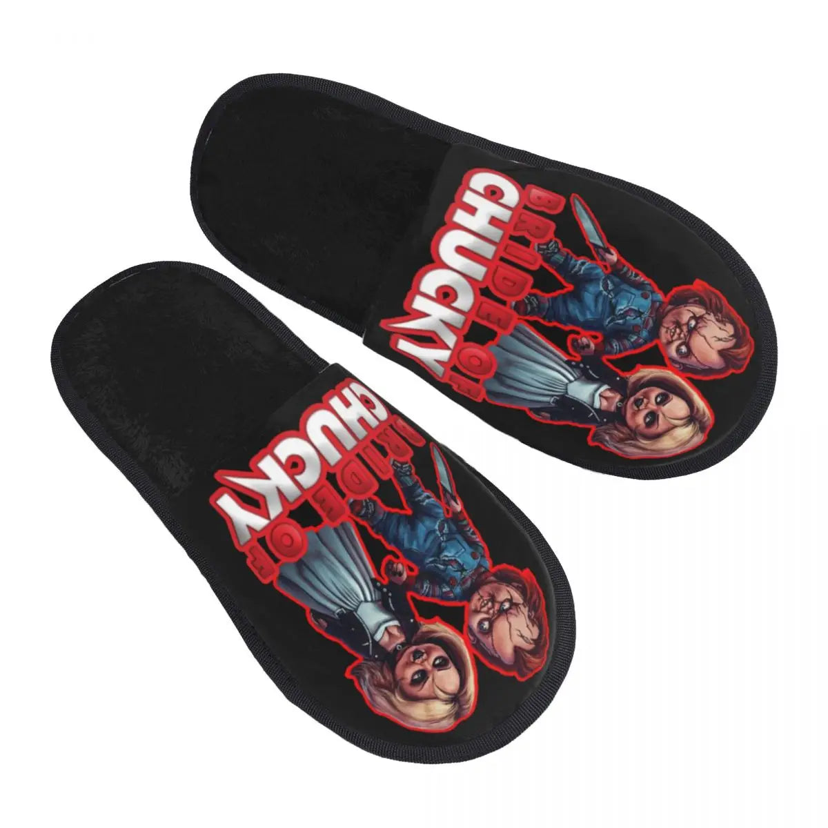 Custom Bride of Chucky Comfort Scuff Memory Foam Slippers – Women Horror Movie Child's Play Hotel House Shoes - Premium slippers from Lizard Vigilante - Just $26.66! Shop now at Lizard Vigilante