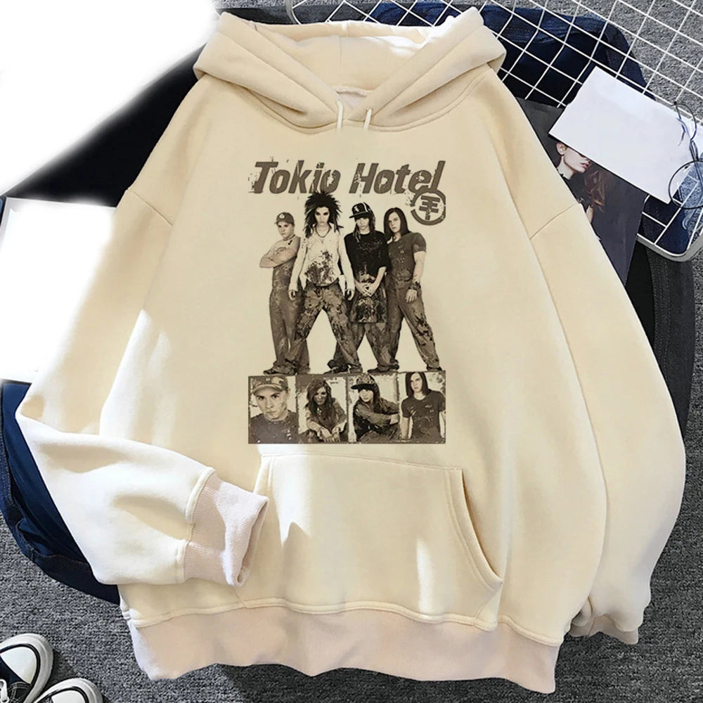 Tokio Hotel Rock Band Unisex Hoodie – Printed Hip Hop Pullover Sweatshirt - Premium hoodies from Lizard Vigilante - Just $42.88! Shop now at Lizard Vigilante