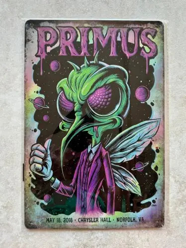 PRIMUS America Rock Band Metal Sign Man Cave Bar Pub Music 20 x 30cm - Premium tin sign from Lizard Vigilante - Just $7.99! Shop now at Lizard Vigilante