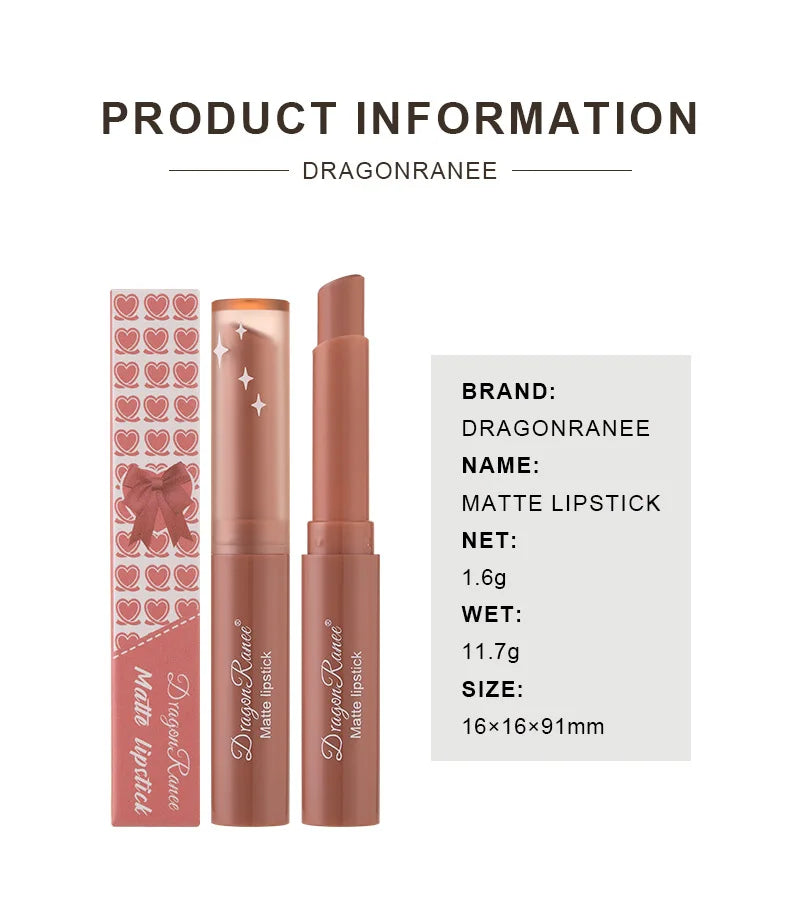 Matte Nude Lipstick 24 Hours Long Lasting Water Resistant Lip Gloss Natural Moisturizing And Sexy Korean Cosmetics For Female