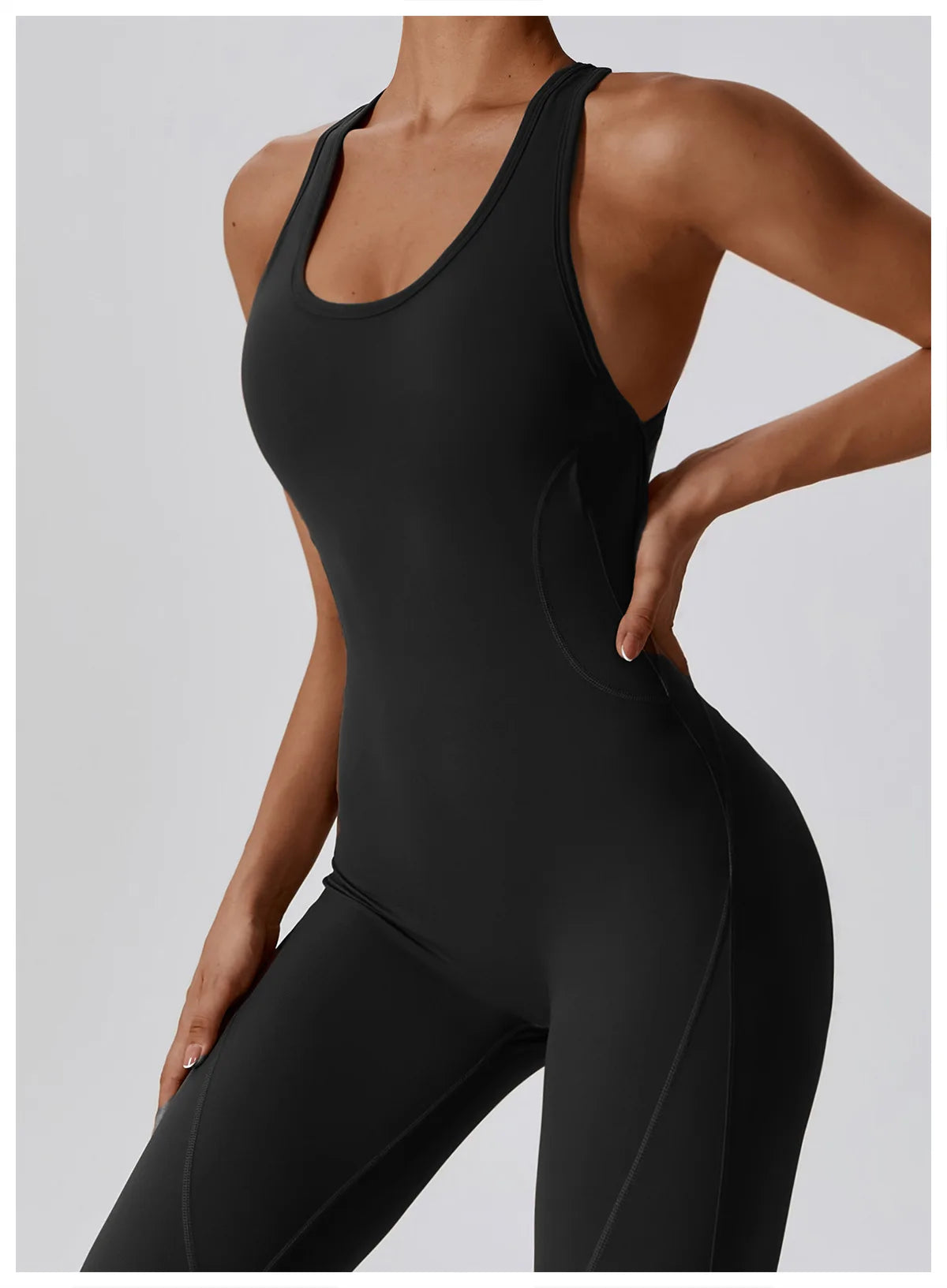 Seamless Yoga Jumpsuit - All-in-One Workout Outfit for Women - Premium bodysuit from Lizard Vigilante - Just $38.88! Shop now at Lizard Vigilante