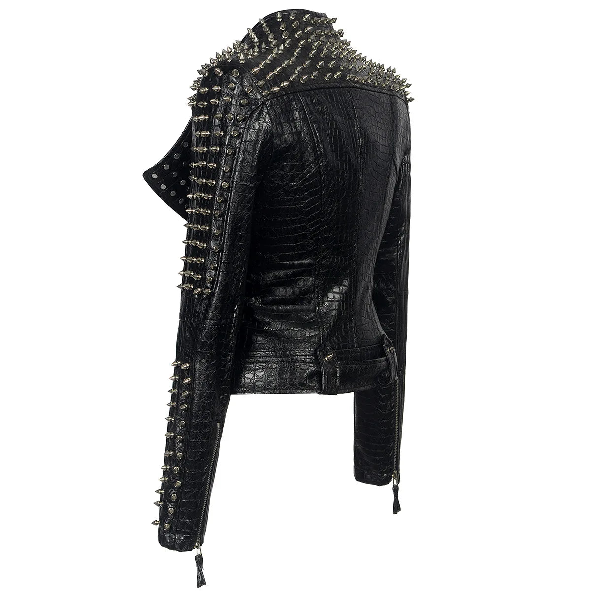 Steampunk Rivet Riot Locomotive Leather Jacket — Gothic Street Queen Edition