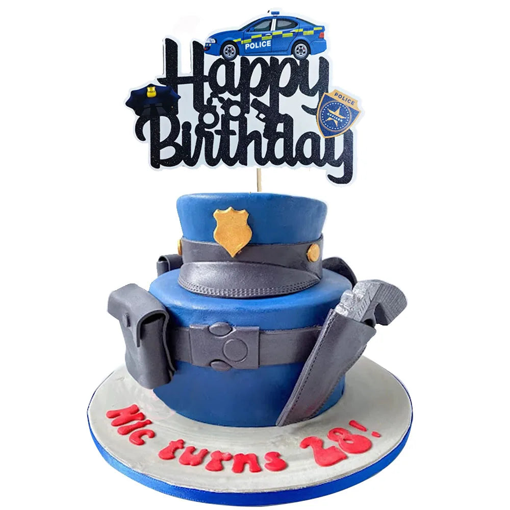 Police Theme Party Decor Police Party Latex Balloons Happy Birthday Banner Police Party Hanging Swirls Police Birthday Supplies - Premium party favors from Lizard Vigilante - Just $3.99! Shop now at Lizard Vigilante