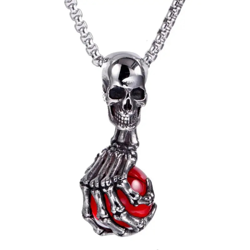 Cool Heavy Bicycle Chain Skull Motorcycles Engine Metal Pendant – Men's Biker Cross Necklace - Premium pendant from Lizard Vigilante - Just $3.99! Shop now at Lizard Vigilante