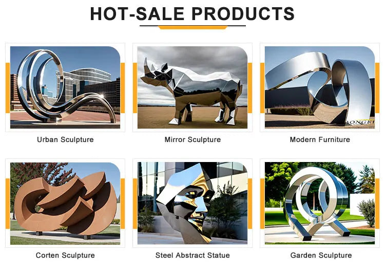 Garden Art Design large sculpture stainless steel statue hand-shaped statue