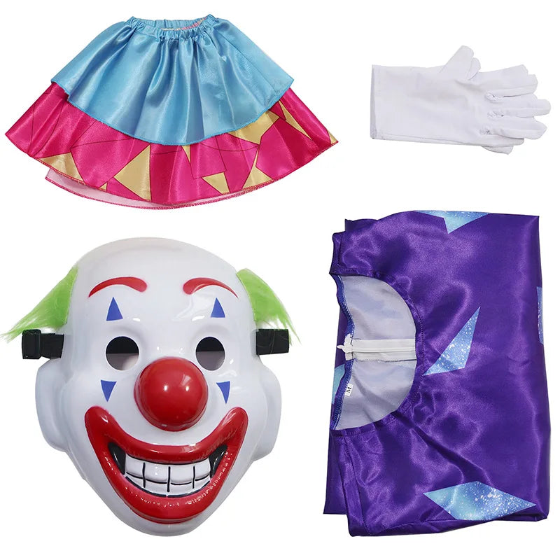 Funny Clown Cosplay Costume for Women & Men | Circus Clown Outfit with Mask & Gloves | Halloween Party & Stage Performance Jumpsuit - Premium costume from Lizard Vigilante - Just $42.99! Shop now at Lizard Vigilante