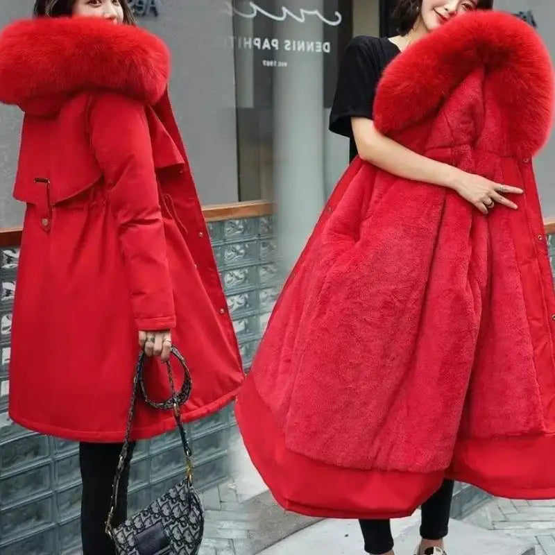 New In Coats & Jackets Women's Winter Padded Jacket Loose Casual Outerwears Fleece Hodded Windbreaker Elegant Office Lady's Coat