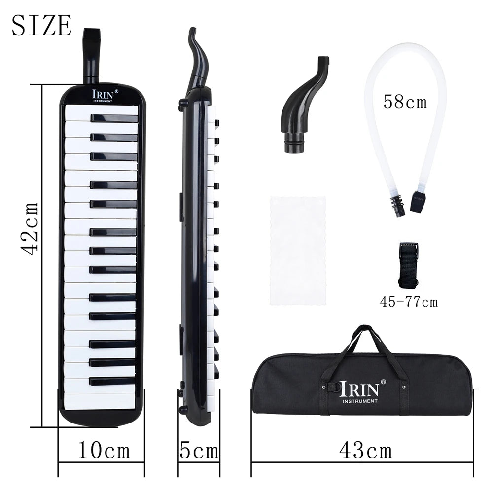 IRIN 32 Keys Melodica Piano Keyboard Style Musical Instrument Harmonica Mouth Organ With Carrying Bag Mouthpiece Educational Gift - Lizard Vigilante