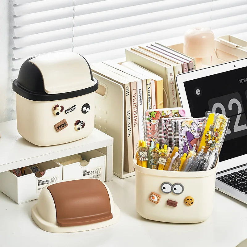 DIY Desktop Trash Can Creative with High Aesthetic Value Car Storage Bin Kitchen and Restaurant Desktop Garbage Disposal