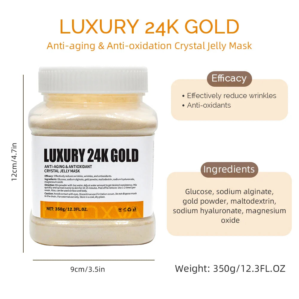 350g Jelly Mask Powder Rose Lavender Crystal Mask Collagen Face Mask Skin Moisturizing Powder Mask Facial Mask DIY Skin Care