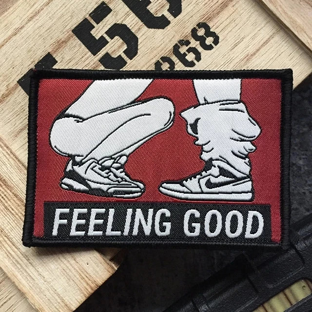 Feeling Good Adult Humor Patch – Funny 3D Embroidered Badge for Jackets, Backpacks, and Biker Gear - Premium patch from Lizard Vigilante - Just $15.99! Shop now at Lizard Vigilante