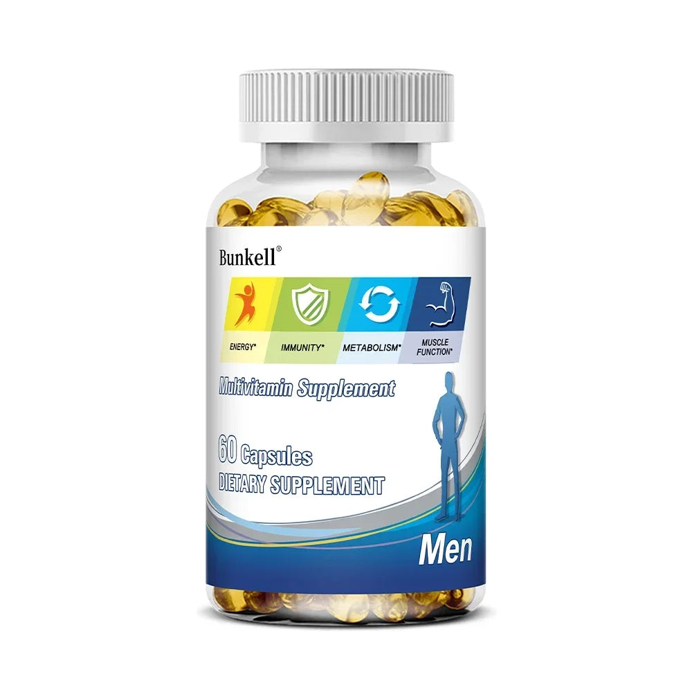 Multivitamin Capsules - Support Energy, Immunity, Metabolism, Muscle Function, Dietary Supplement for Men