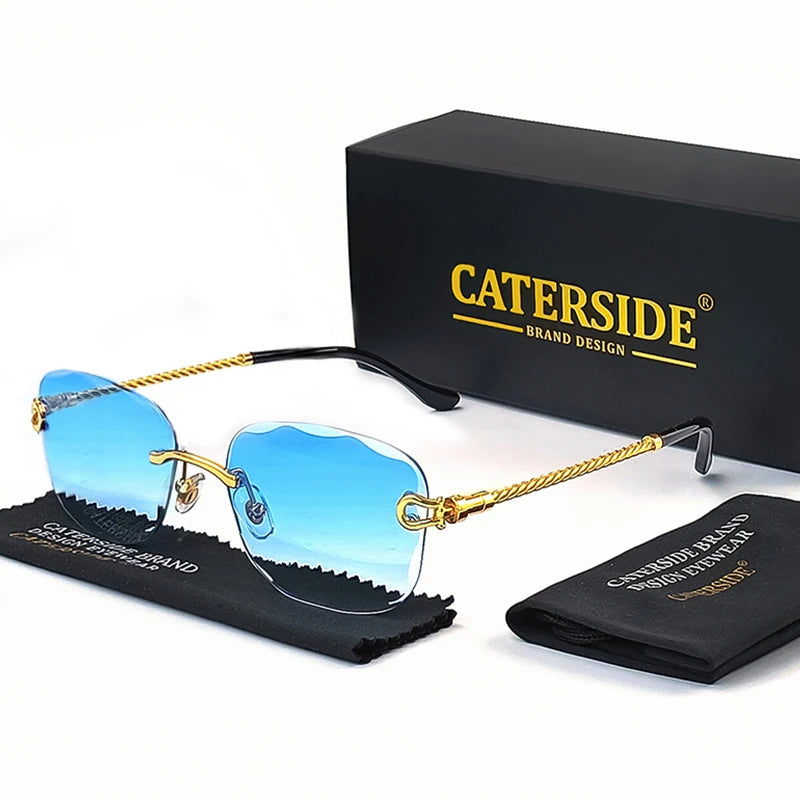 Rimcutter Royale: Caterside Retro Gradient Sunglasses – Blade Lens Street Icon Shades - Premium shades from dsers - Just $15.99! Shop now at Lizard Vigilante