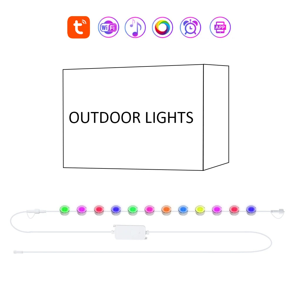 RGBIC String Downlight Smart LED String Light Work with Alexa Color Changing Indoor Wall Light Fixture for Party Music Sync - Premium  from Lizard Vigilante - Just $53.99! Shop now at Lizard Vigilante