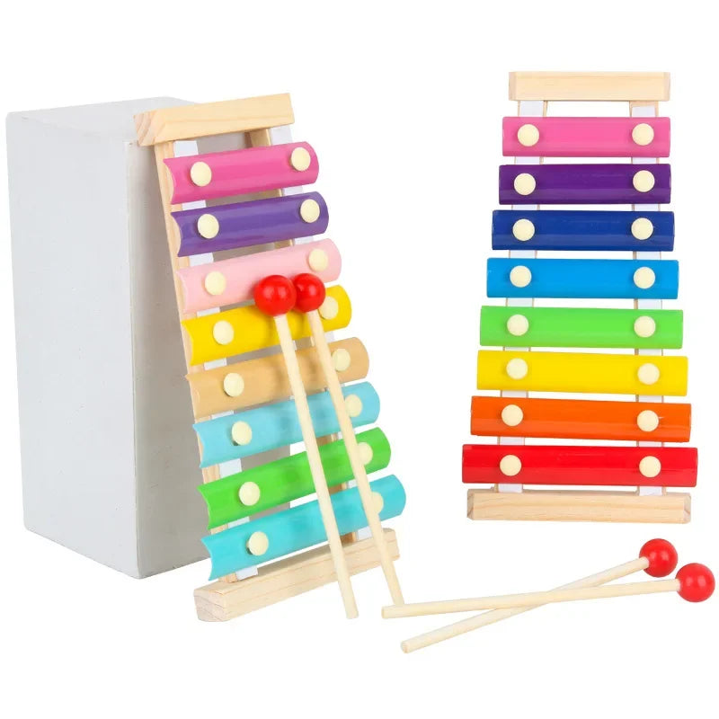 Xylophone Wood Wooden 8 Tones Multicolor Musical Instrument Toy For Baby Kids - Premium toy from Lizard Vigilante - Just $19.79! Shop now at Lizard Vigilante