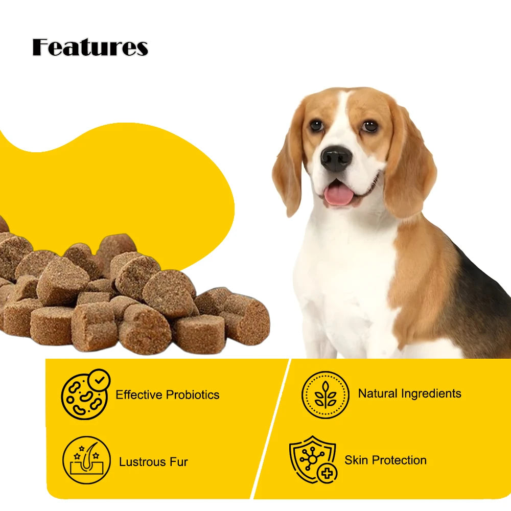 Lizard Vigilante Pet Probiotic Soft Chews for Dogs – Healthy Skin & Coat Support, Anti-Shedding & Itch Relief Supplement - Premium pet supplies from Lizard Vigilante - Just $57.99! Shop now at Lizard Vigilante