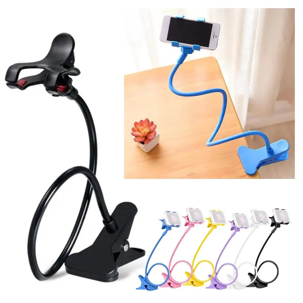 Universal Lazy Bracket 360 Degree Mobile Phone Holder Portable Flexible Bed Desktop Bracket Smartphones Table Clip Stand Base Support - Premium phone holder from Lizard Vigilante - Just $22.95! Shop now at Lizard Vigilante