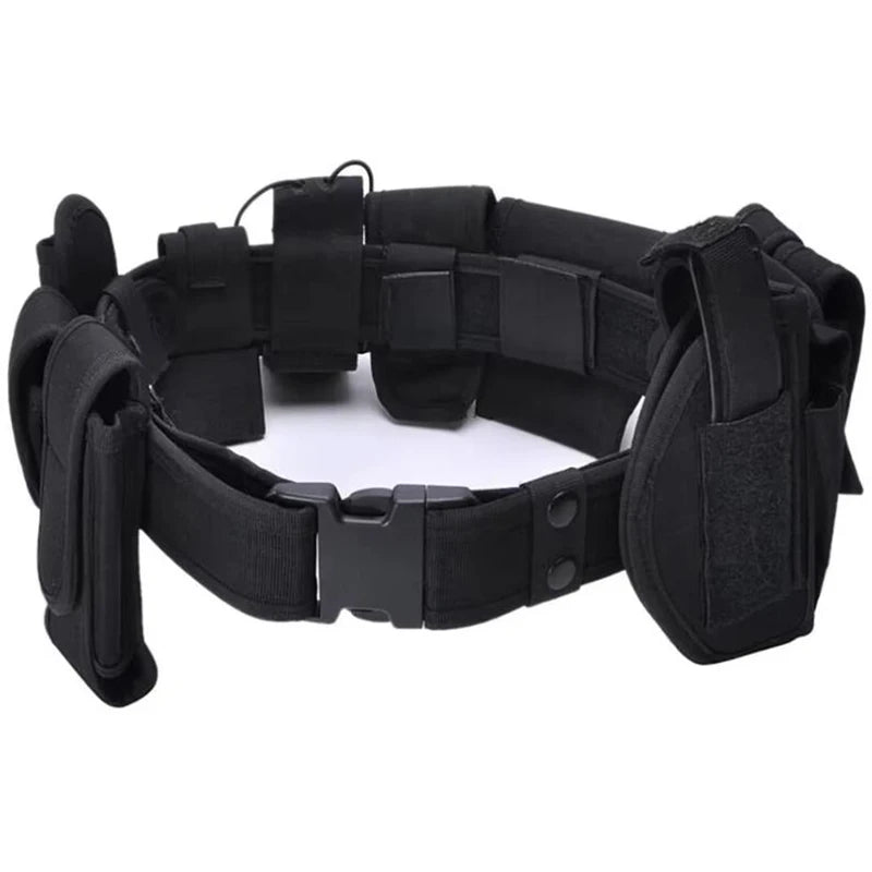 Adjustable Tactical Waist Support Police Duty Utility Belts With Pouch 10 pcs Military Training Guard Duty Belt - Premium  from Lizard Vigilante - Just $16.99! Shop now at Lizard Vigilante