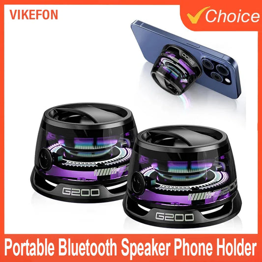 Portable Bluetooth Speaker Easy to carry G200 RGB Lighting Magnetic Speaker BT5.3 Mini Sound Box 7 Hours Playback Phone Holder
