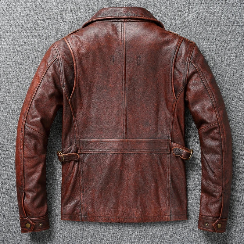 Bloodtrail Authority Jacket | Vintage Cowhide War-Torn Masterpiece