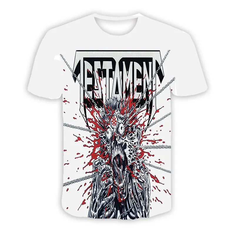 Thrash Metal 3D Printed Testament ROCK Casual T-shirts  Hip Hop T Shirts Harajuku Styles Tops Clothing for Men/Women - Premium T-Shirt from Lizard Vigilante - Just $28.99! Shop now at Lizard Vigilante