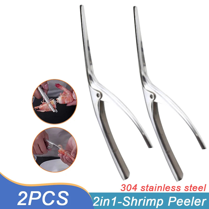 Stainless Steel Shrimp Peeler & Deveiner – 6-in-1 Multifunctional Seafood Peeling & Cutting Tool - Premium knives from dsers - Just $8.99! Shop now at Lizard Vigilante