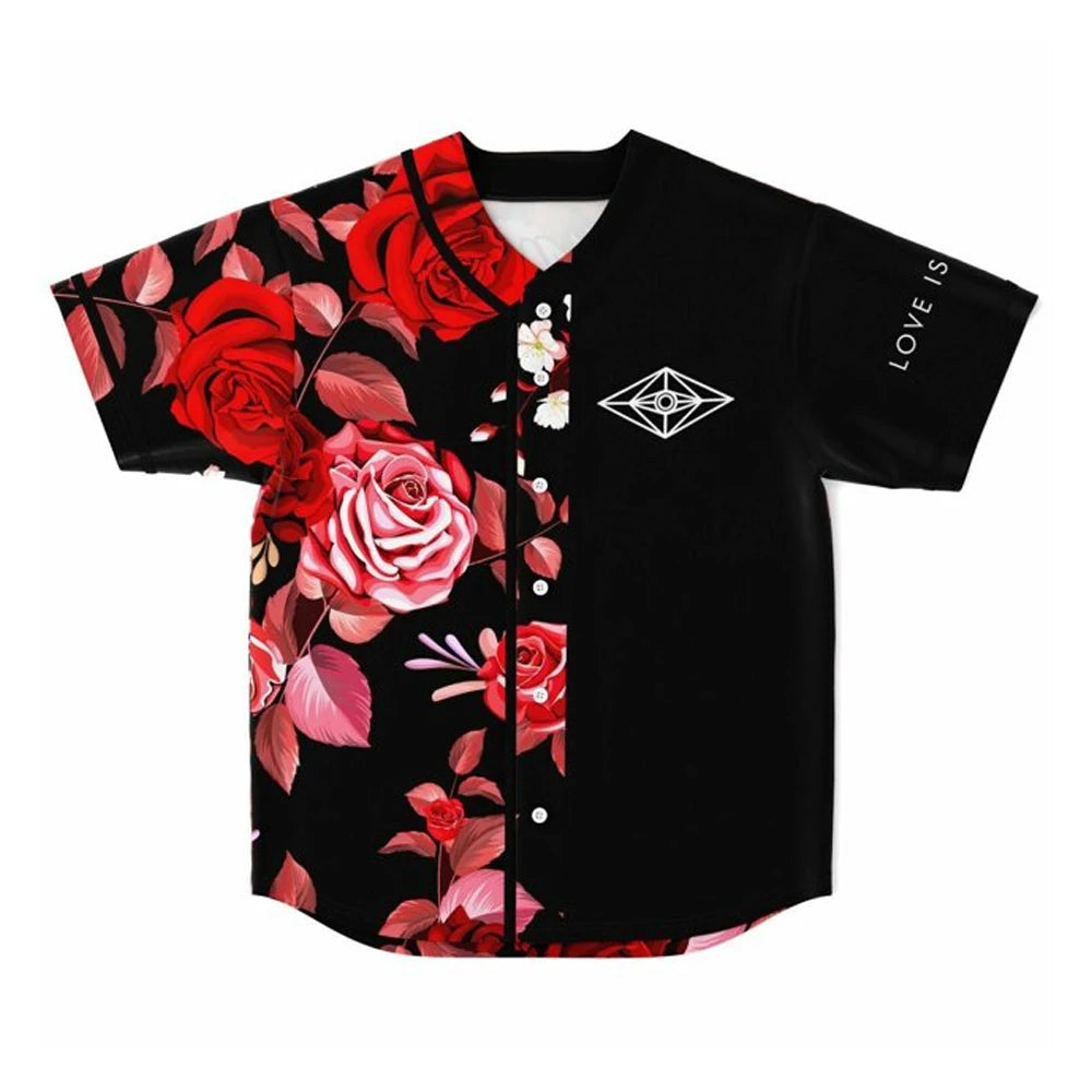 SLANDER: Love Is Gone Blood Rose Jersey — 3D Streetwear Button-Up for the Heartbroken & Hellbound - Premium jersey from dsers - Just $52.22! Shop now at Lizard Vigilante
