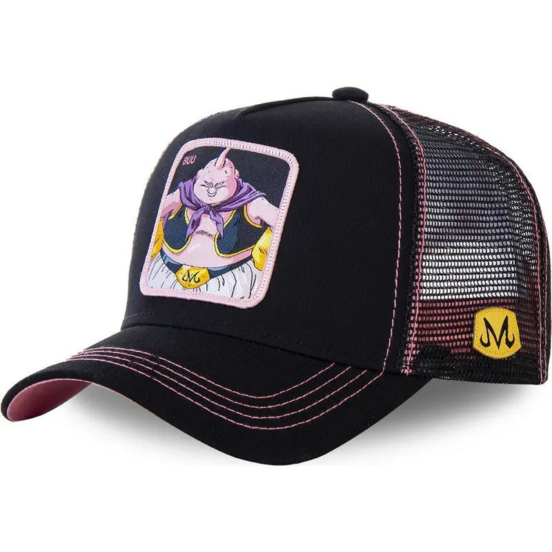 New Dragon Ball Trucker Hat Son Goku Cap Summer Travel Peaked Cap Men's Embroidery Hip-Hop Cap Style Sun Visor Adjustable Mesh - Premium cap from Lizard Vigilante - Just $4.99! Shop now at Lizard Vigilante