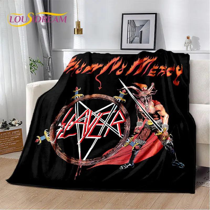 Slayer Heavy Metal Band Soft Plush Blanket,Flannel Blanket Throw Blanket for Living Room Bedroom Bed Sofa Picnic Cover Warm Kids - Lizard Vigilante