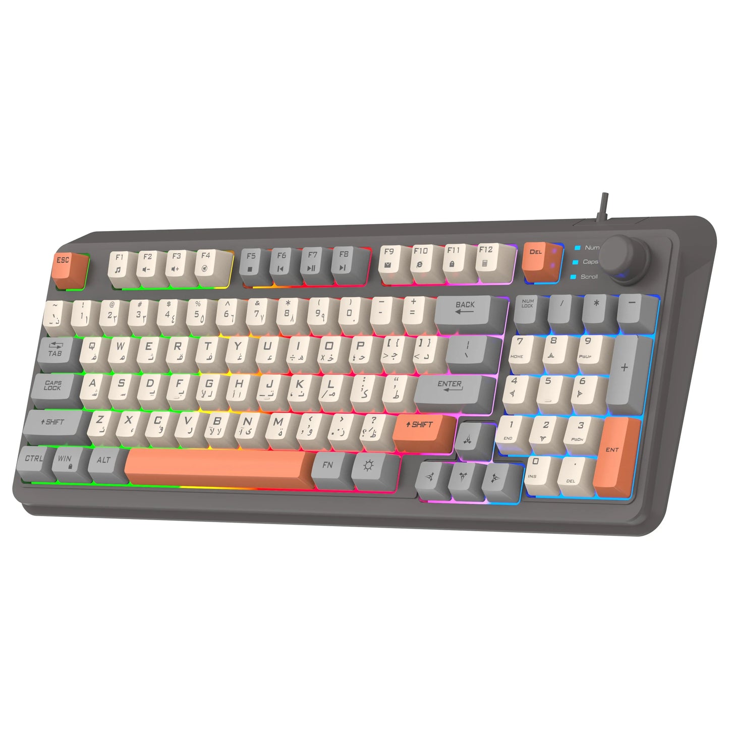K82 Gaming Gaming Keyboard Glows Wired USB Desktop PC/Notebook Available 19-key punchless knob to adjust volumeK82 Gaming Gaming