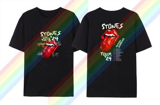 The Rolling Stones Hackney Diamonds Live Licks T-shirt Large Size Men & Women's Unisex Cotton Short Sleeve - Lizard Vigilante