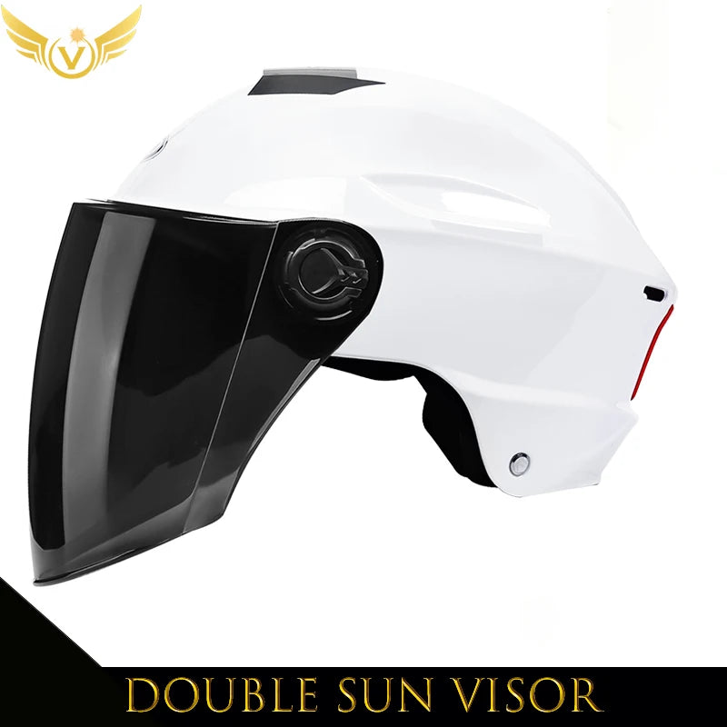 Electric Scooter Helmet Summer Vespa Chopper Motorcycle Helmets Safety Waterfall Soman Urban Articles Woman Men Moto Equipment - Lizard Vigilante