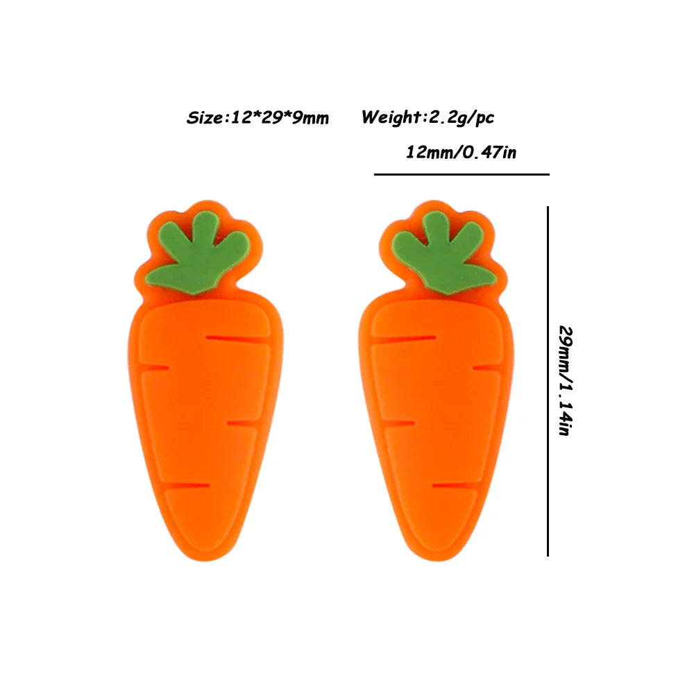 Kovict 5/10Pcs New Focal Silicone Beads Easter Series Bead For Jewelry Making DIY  KeyChain Bracelet Necklace Pen Accessories