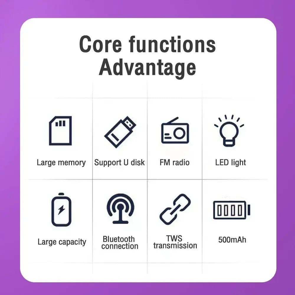 Wireless 1202 Bluetooth Speakers Portable Home Outdoor Car Audio Subwoofer Small Speaker With LED Lights MP3 Sound System