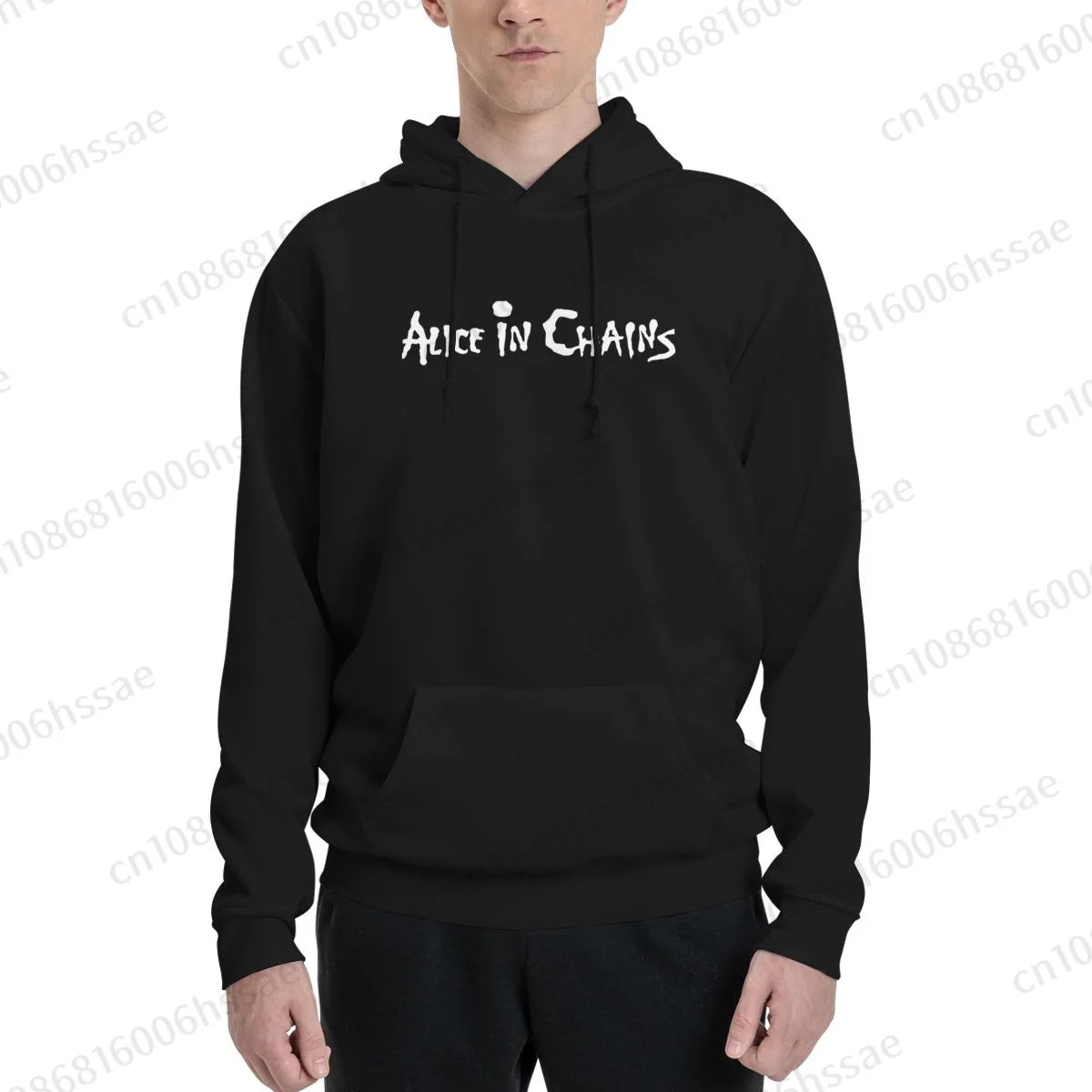 Alice in Chains Fleece Hoodie – Autumn/Winter Metal Band Pullover for Men & Women - Premium Long-sleeve hoodie from Lizard Vigilante - Just $32.88! Shop now at Lizard Vigilante