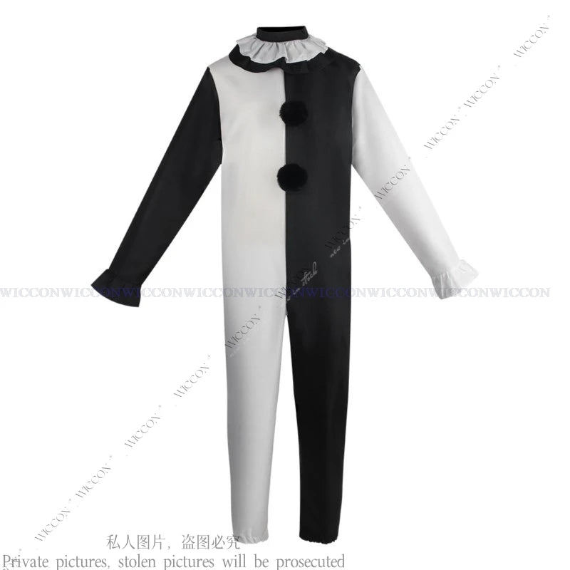 Clown Cosplay Costume Art The Clown Jumpsuit Halloween Costumes for Men Women Art Black White Joker Role Play Party Gift Dress - Premium  from Lizard Vigilante - Just $43.99! Shop now at Lizard Vigilante