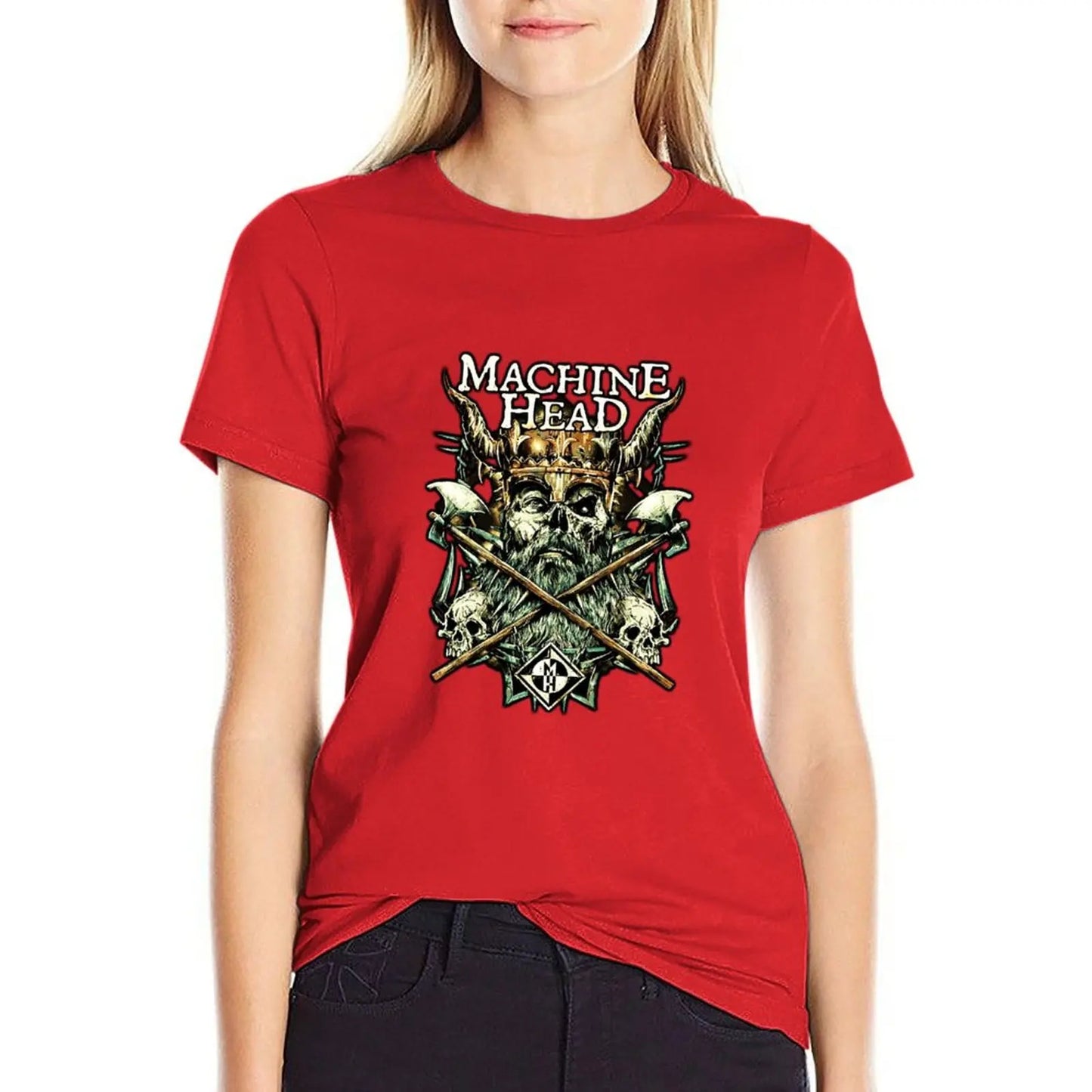 Women's Machine Head T-Shirt Group Music Gorgeous Heavy Metal Tour Clothes Shirts Cute Graphic Tees - Premium t-shirt from Lizard Vigilante - Just $30.69! Shop now at Lizard Vigilante