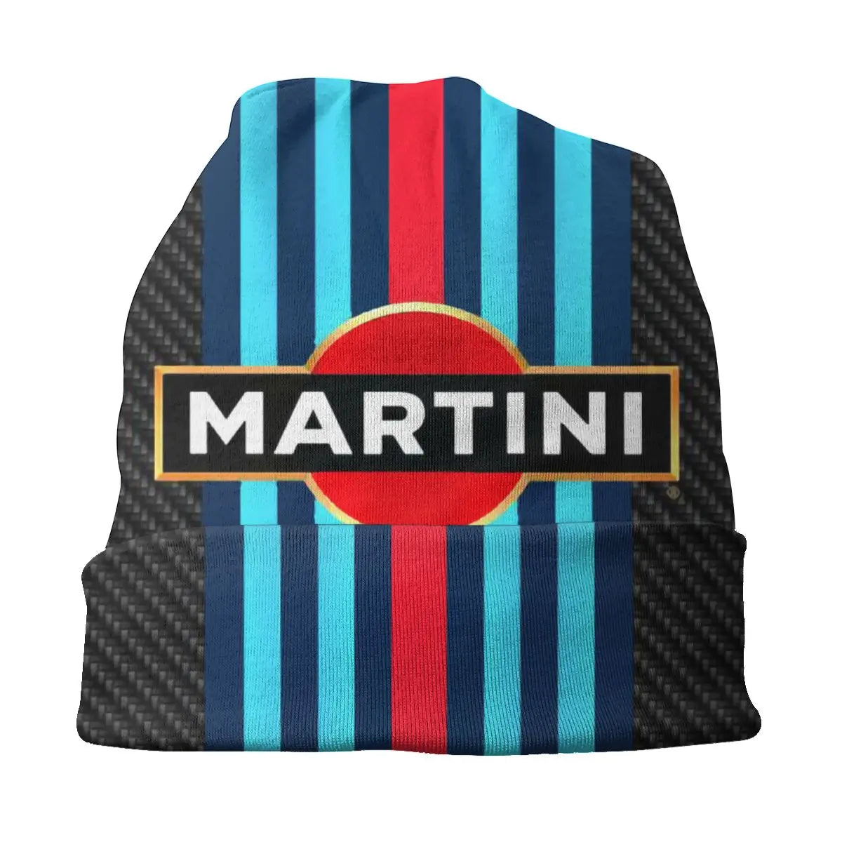 Martini Carbon Cool: Ultra-Thin Racing Skullies for Men & Women - Premium unisex beanie from Lizard Vigilante - Just $20.88! Shop now at Lizard Vigilante