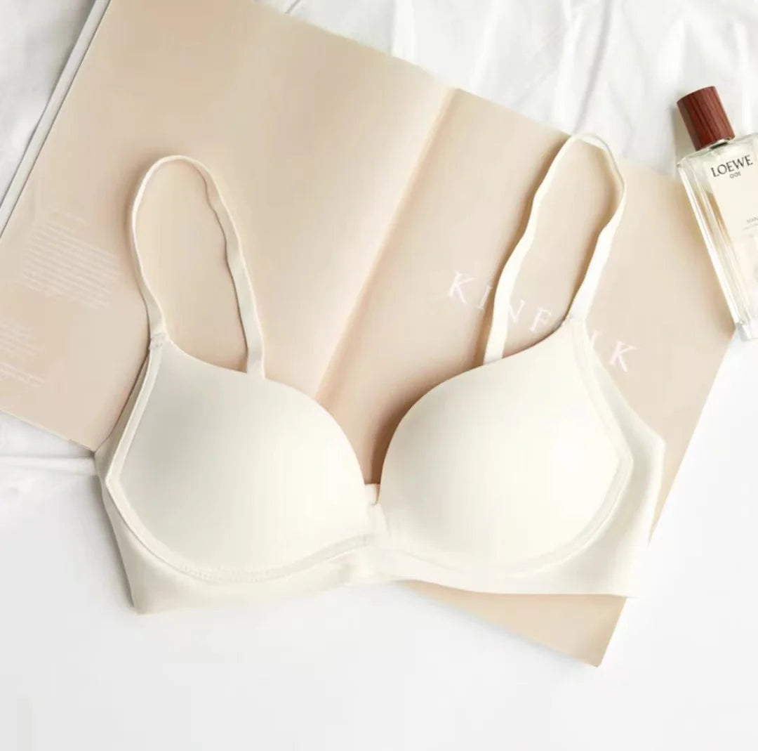 No Trace Women's Bra, Small Chest, Push Up, Push Up, No Steel Ring, Comfortable Sports Shockproof Women's Underwear