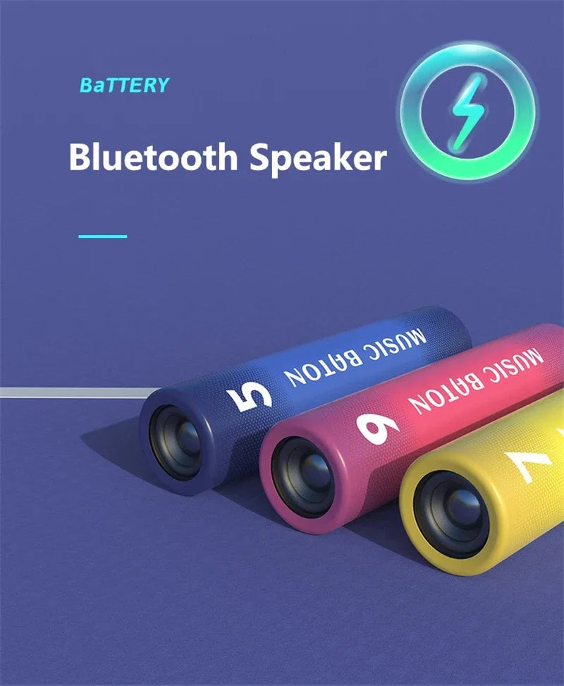 Portable Bluetooth 5.2 Speakers - True Wireless Subwoofer Outdoor Sound Box with Radio Support And 2000mA Power Bank Function