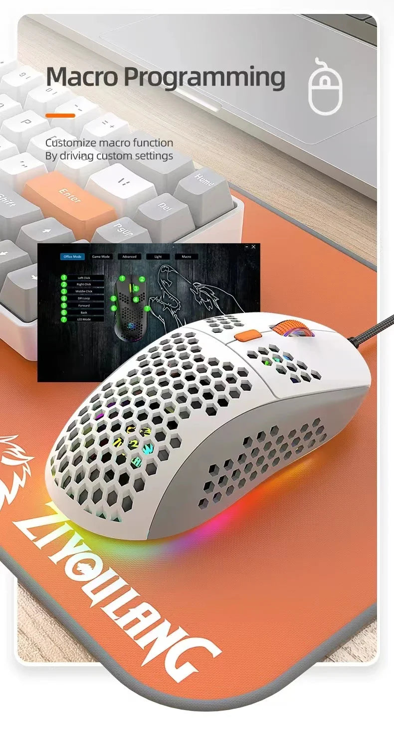 Ultralight Gaming Mouse or 24 Inch Curved Monitor, FHD(1920×1080p) 75HZ Computer Monitors, 178° Wide Viewing Angle PC Monitor