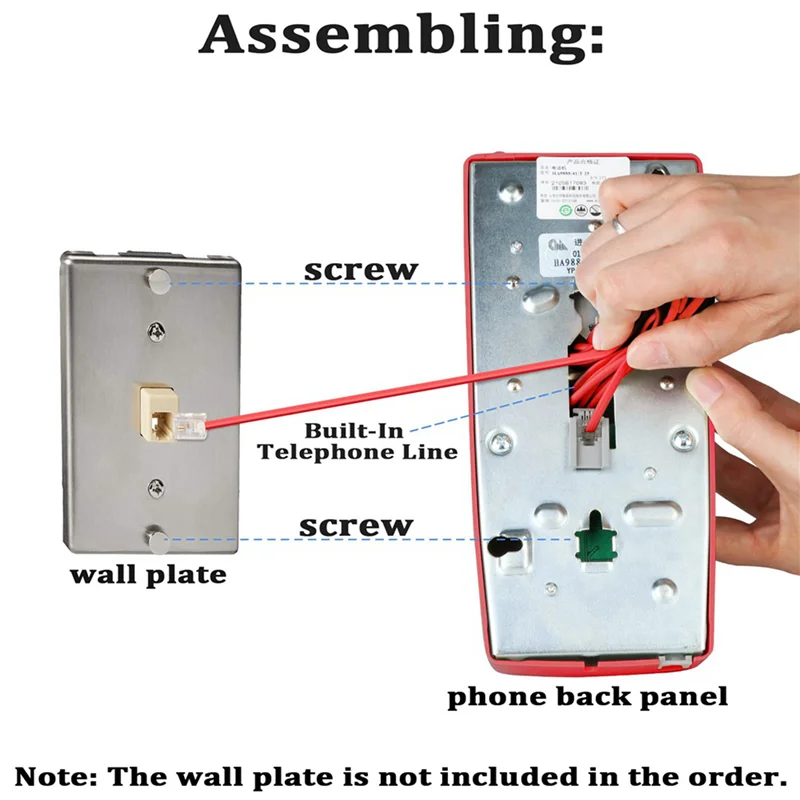 Blood-Red Double Bell Mayhem Wall Phone – 2-Pack Analog Legends With Voicemail Flash