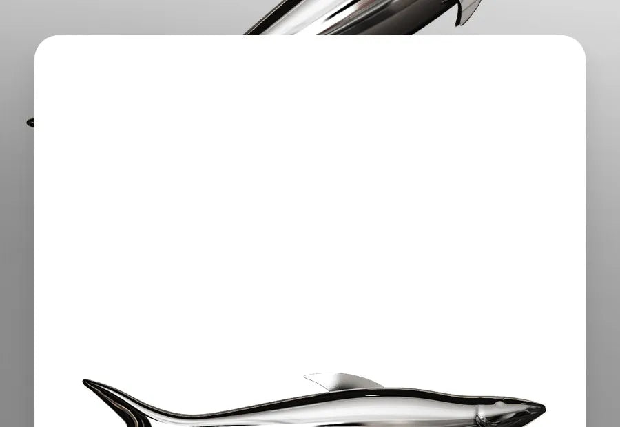 Stainless steel fish sculpture, outdoor lawn, pool, landscape decoration, mirror, crafts