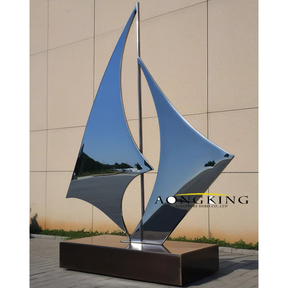 Cool Design outdoor abstract large stainless steel car statue