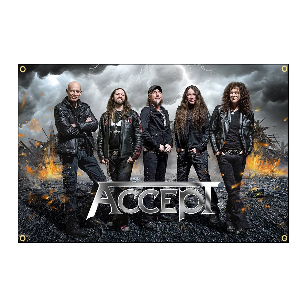 Accept Music Band Heavy Metal Flag – 90x150cm Polyester Poster Banner for Home & Interior Decoration - Premium banner from Lizard Vigilante - Just $11.99! Shop now at Lizard Vigilante